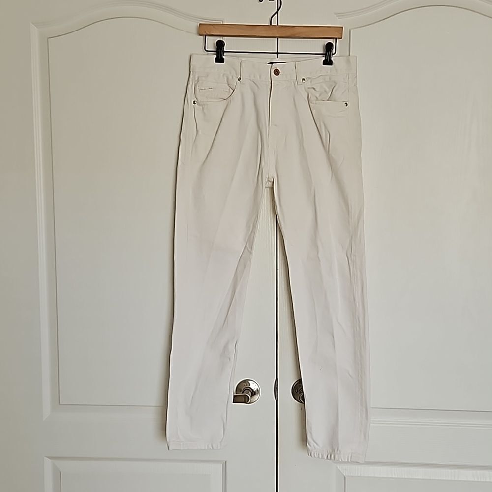 Zara Men's Straight Leg Denim Jean White 31